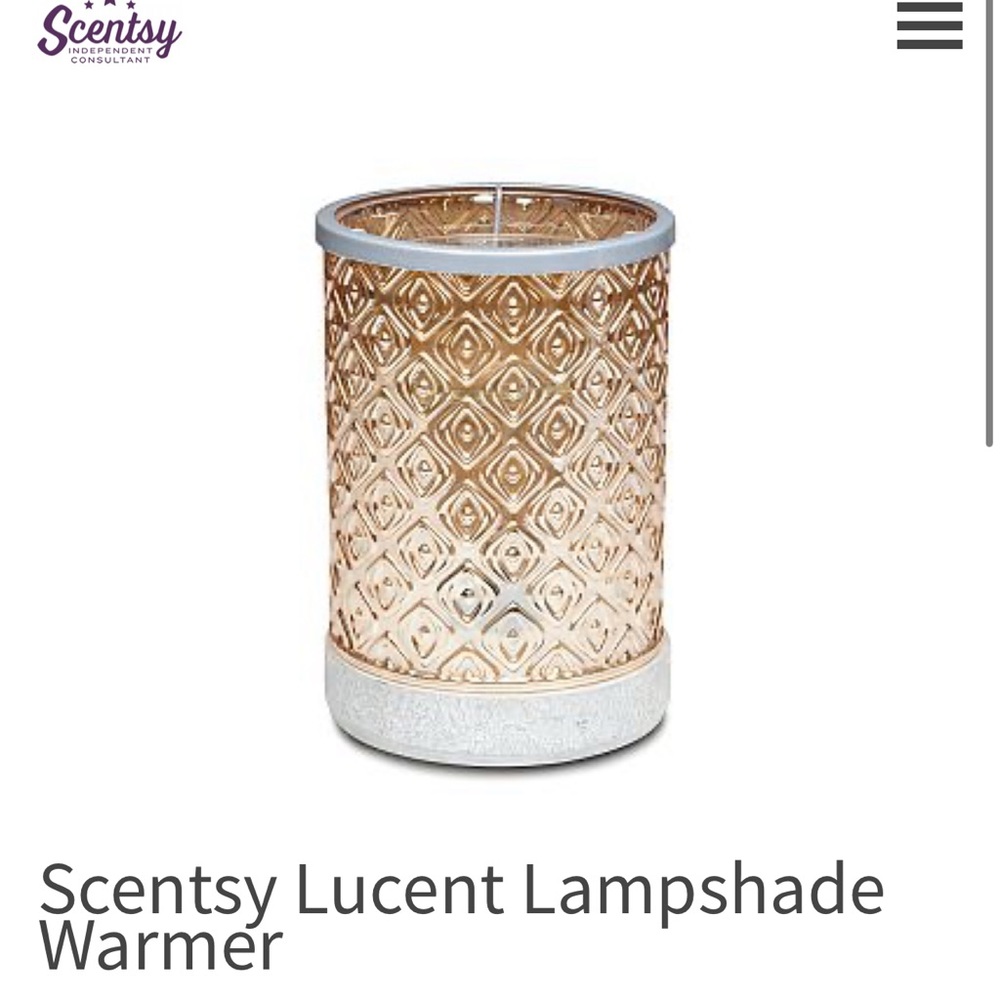 NIB Discontinued Scentsy Lucent Lampshade Warmer